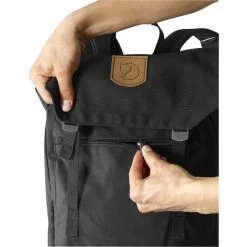 Fjällräven Fjällräven No.1 Sac Pliable, Noir -VAUDE Boutique 24210 550 detalj frontficka 334202