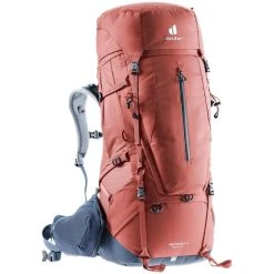 Deuter Aircontact X 60+15 SL Sac à Dos Femme, Rouge