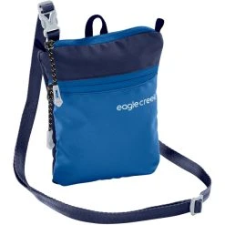 Eagle Creek Stash Pochette Cou, Bleu -VAUDE Boutique eagle creek stash neck pouch aizome blue 3