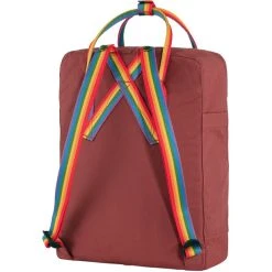 Fjällräven Fjällräven Kånken Rainbow Sac à Dos, Rouge -VAUDE Boutique fjaellraeven kanken rainbow backpack ox red rainbow pattern 4